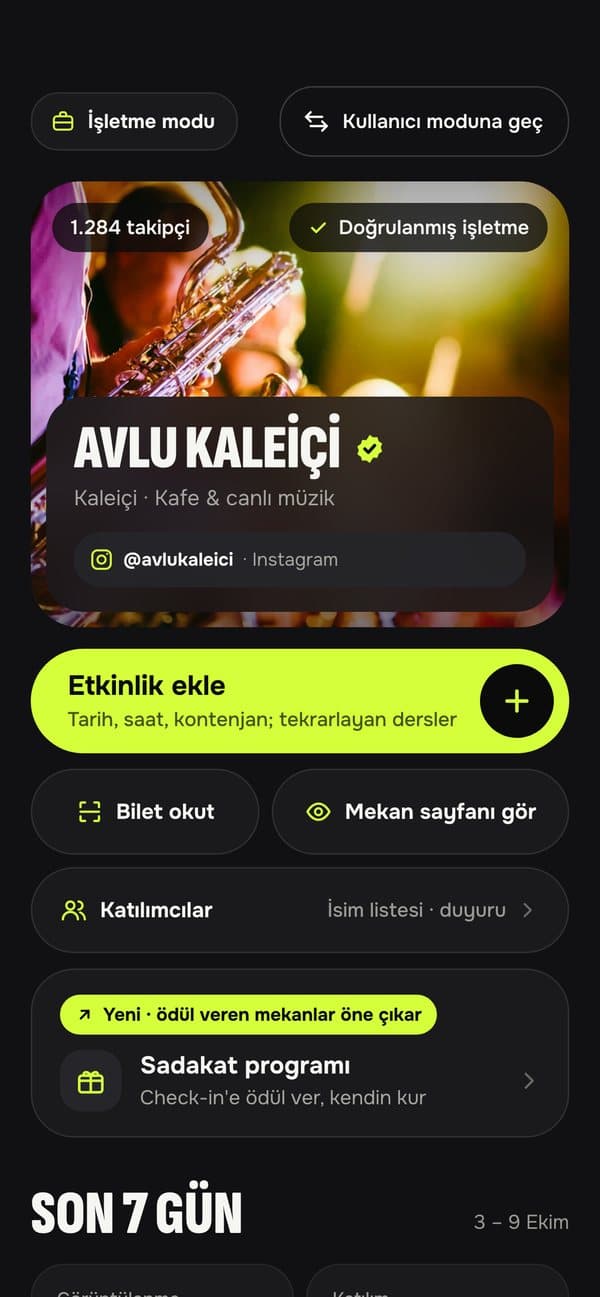 Popin uygulamasından ekran: Mekanını tanıt